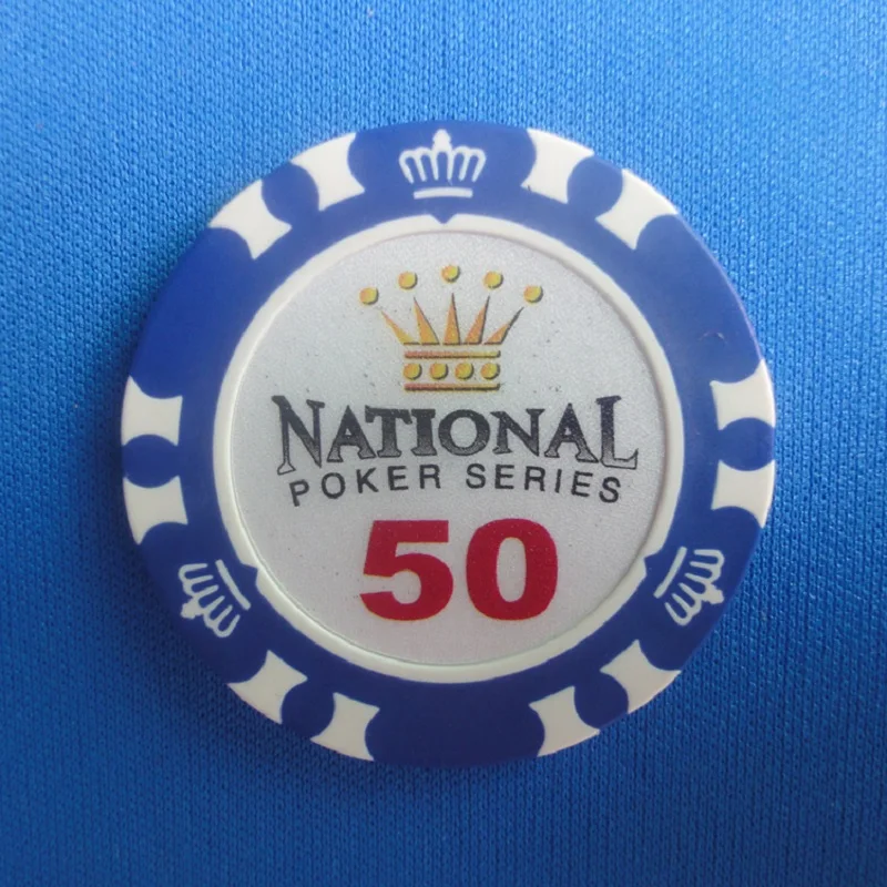 Оптовая продажа 20 шт./лот чипсы Crown National для покера Техасские покерные глина +