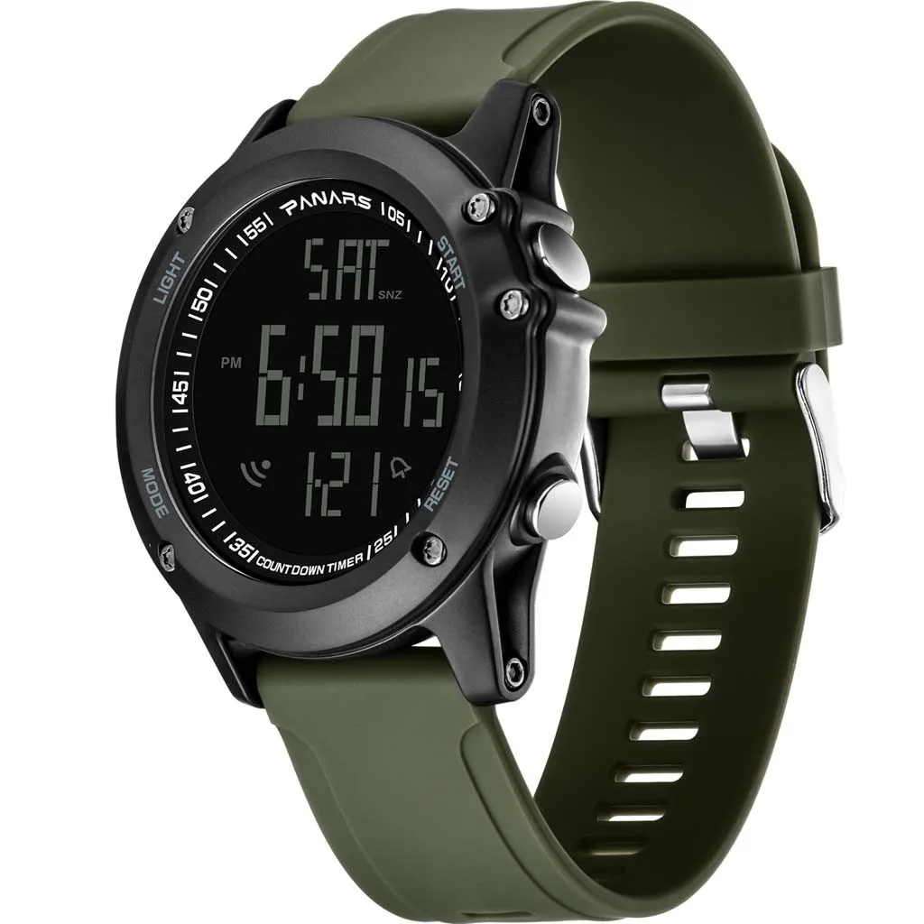 PANARS Для мужчин часы модные спортивные водонепроницаемые часы с календарем электронный мужской цифровой наручные часы для мужчин dijital коль saati