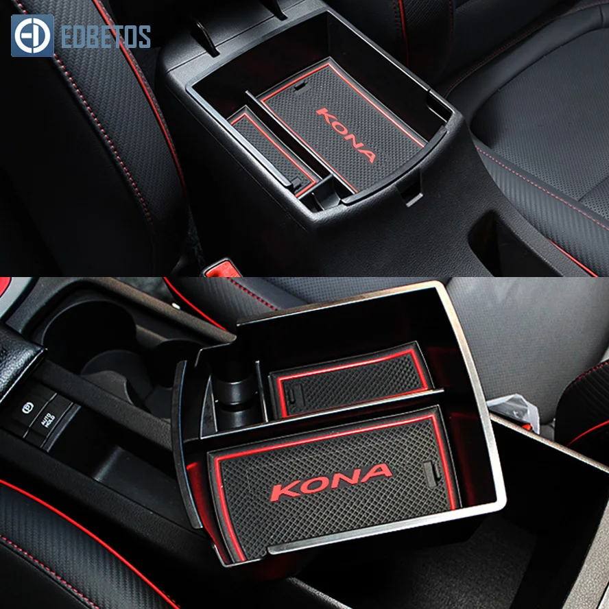 EDBETOS Kona подлокотник коробка для хранения для hyundai Kona Encino Kona центральная консоль контейнер-Корзина лоток