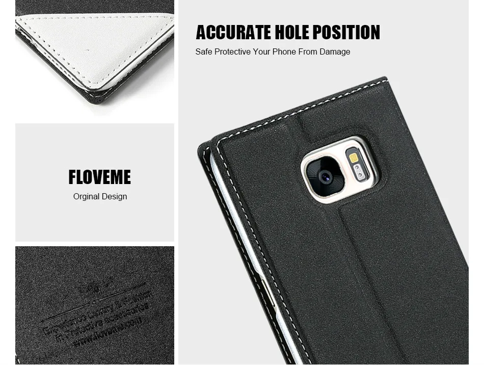 Magnetic Flip Leather Case For iPhone 5 6 7 Plus Card Slot Cover S8 BOB (7)