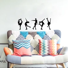 Катание на коньках Спорт стены стикеры девушка фигуристка Винил DIY наклейки на стены для девочек комната украшения дома