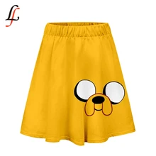 Время приключений 3D K-pop юбки женские Harajuku shein эластичная талия короткие женские универсальные свободные однотонные мягкие повседневные короткие женские