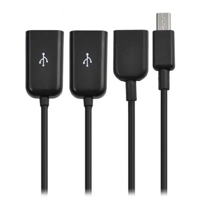 3 в 1 Micro USB мужчин и женщин и двойной USB 2,0 хост OTG Кабель-адаптер GDeals-15