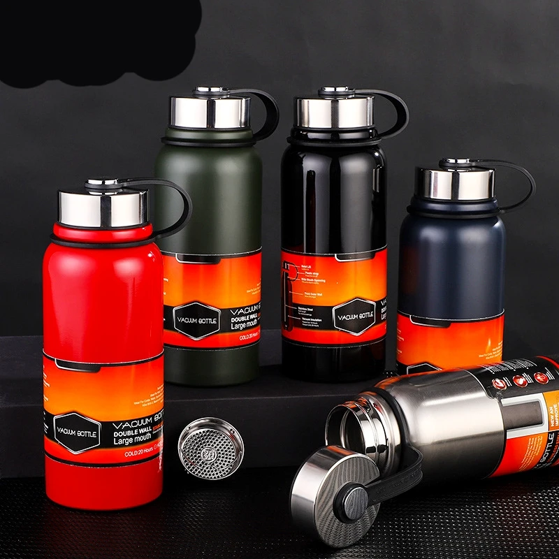 Large Capacity 1200ML 800ML Stainless Steel Space Insulation Sport Water Bottle Vaccum Flasks Thermo Travel Water Bottles