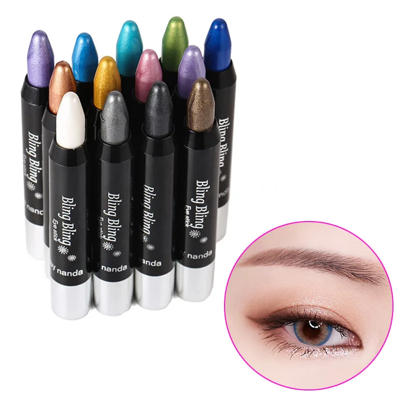 

Bling Shimmer Eye Shadow Pen 12 Styles Eyes Makeup Highlighter Pen Eyeshadow Pencil Eyes Makeup Beauty For Lady Eyes Cpsmetic