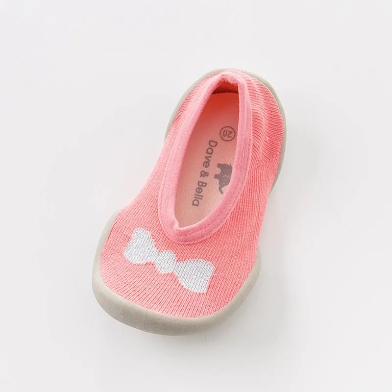 DB7610 Dave Bella обувь для малышей с мягкой подошвой для новорожденных Модные Детские носочки с резиновой подошвой детская обувь - Цвет: watermelon red