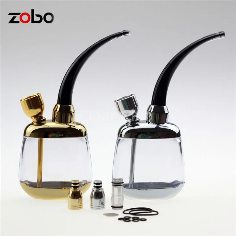 

Zobo Cool Gadgets Portable Mini Water Smoking Pipe Hookah Shisha Bicirculation Filter Cigarette Holder W/ Gift Box&2 Color