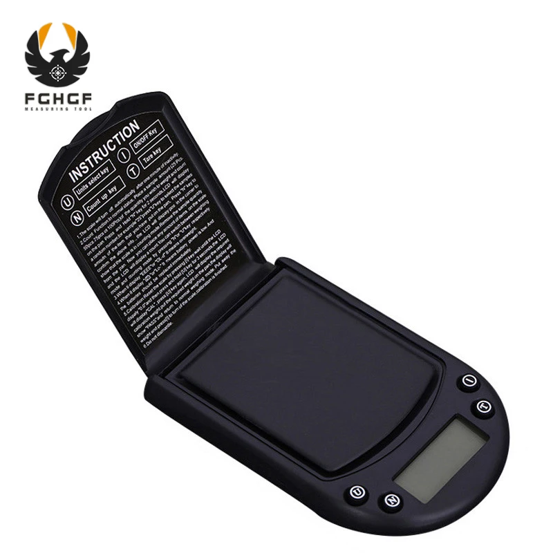 

FGHGF Mini 200g X 0.01g Precision Digital Scale Jewelry Gold Silver Coin Gram Pocket Size Display Pocket Electronic Scales