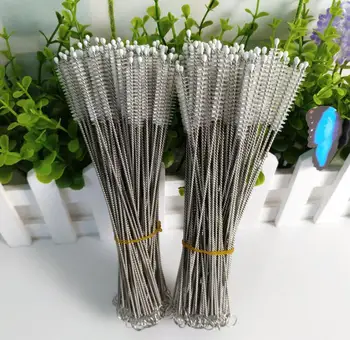 

2000 pcs/lot 175mm 200mm 240mm Stainless Steel Nylon Straw Cleaning Brush Drinking Pipe Tube Cleaner Baby Bottle Clean Tools