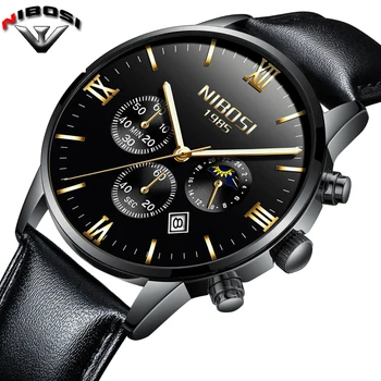 

NIBOSI Reloj Hombre Marca De Lujo Watch Men famous Brand Uhren Men Watches 2018 Luxury Brand Stainless Steel Watches Saat