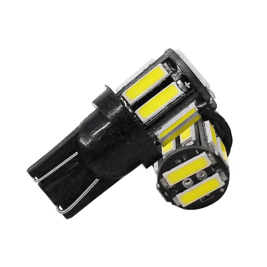 4 шт. Автомобильные светодиодные лампы T10 194 W5W 7020 10SMD 6000|led w5w|t10 7020dashboard light |