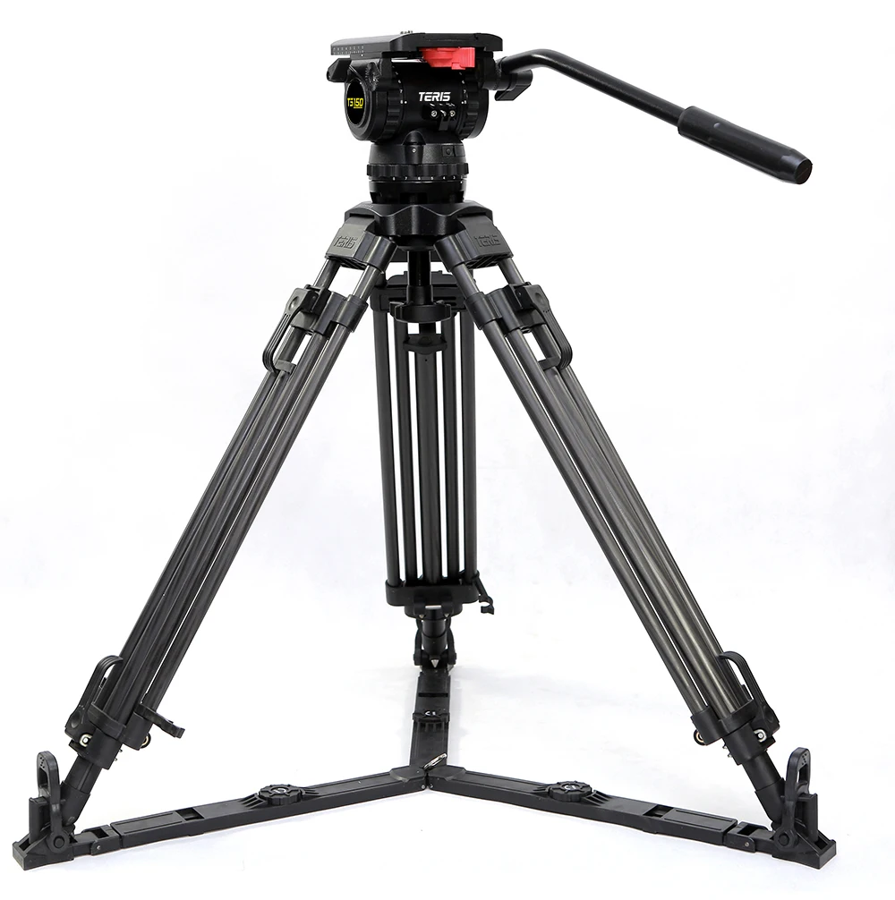 TERIS V18T 7" 18 кг профессиональный карбоновый видео штатив Комплект 100 мм жидкая головка для RED Scarlet Epic FS700 ALEXA mini
