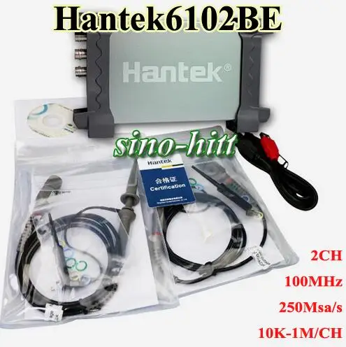 

geniune Hantek 6102BE High quality Metal Shell USB Digital Virtual Oscilloscope 100MHz 250MS/s Hantek6102BE