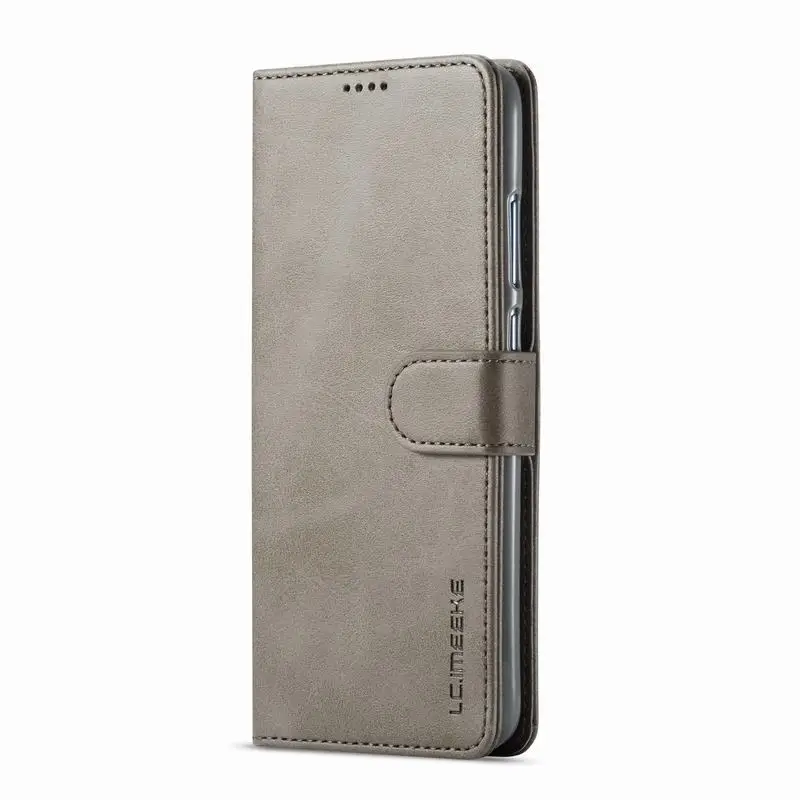 Чехол для samsung Galaxy S10 5G с магнитной застежкой, роскошный высококачественный простой винтажный кошелек, кожаный чехол для телефона s для samsung S 10 - Цвет: Gray