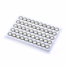 Mayitr 50 peças pilha moeda relógios bateria lr44 ag13 l1154 357 sr44 1.5v alcalina botão baterias adequadas para relógio de pulso