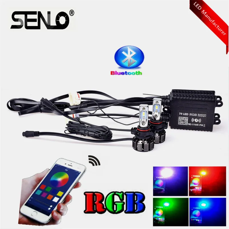 

2019 H7 LED Headlight Bulbs New High Power H4 Car RGB Control App Bluetooth H8 H11 HB3 hb4 5202 H16 5000LM Car Head Light Lamp