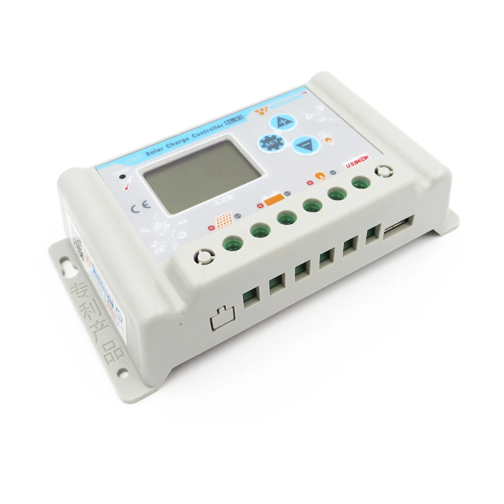 Регулятор заряда солнечной панели LiFePO4 батареи li-ion Ni-MH 3A/10A/20A/30A 6V 12V 24V 48V 60V 3 7 V 12 8 25 6