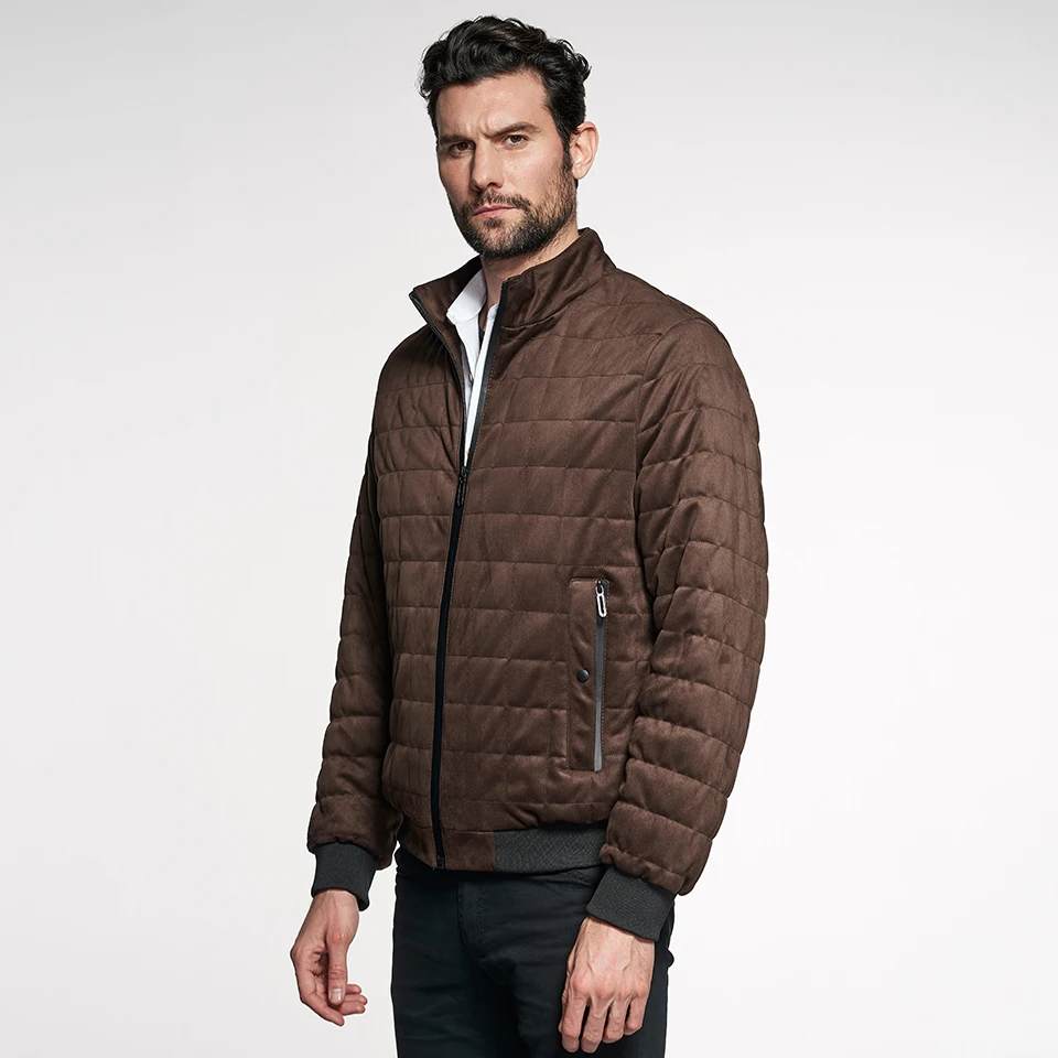 

2019 New Spring Men's England Style Smart Casual Suede Jacket Coat Men Styles Check Pattern Soft Outfits Jacket Coat Men 5XL