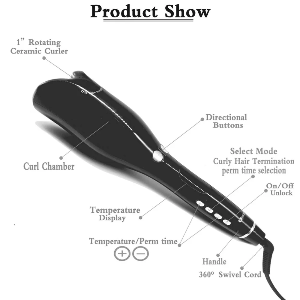 Online Rizador de pelo profesional de hierro rizador LCD multifunción en forma de Rosa herramientas de estilo rizador de varita rizador automático de aire rizado