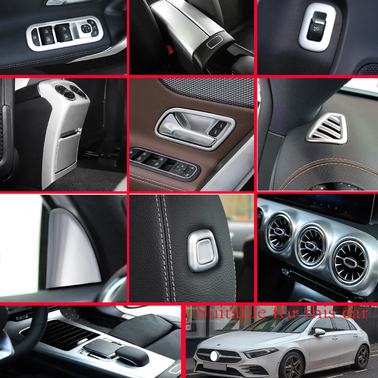 Для Mercedes Benz A Class A180 A200 A250 (V177/W177) 2018 2019 украшение автомобиля АБС пластик