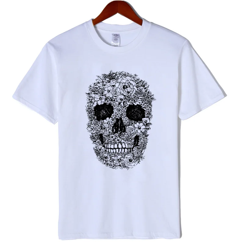 

100% cotton skull print women tshirt casual short sleeve women t shirt female loose summer t-shirt tee shirts 2019