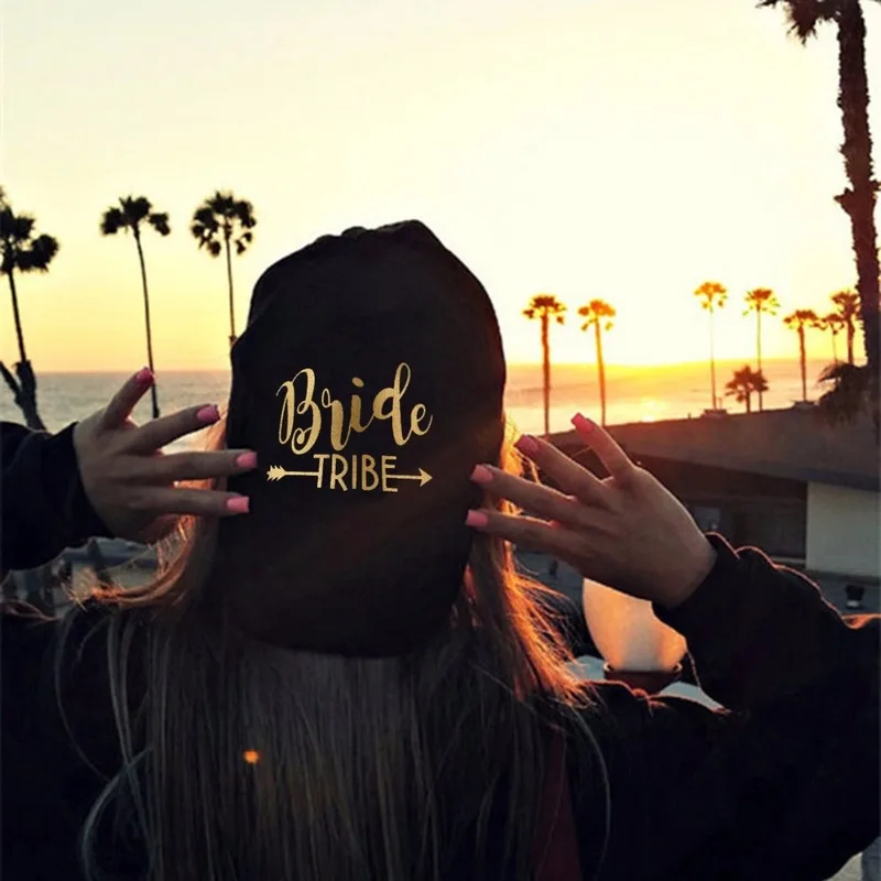 Hen Party Decorations BRIDE TRIBE Hat Cap Bride Team To Be Baseball Cap Bachelorette Party Wedding Bride Decoration Cap PAT69 (11)