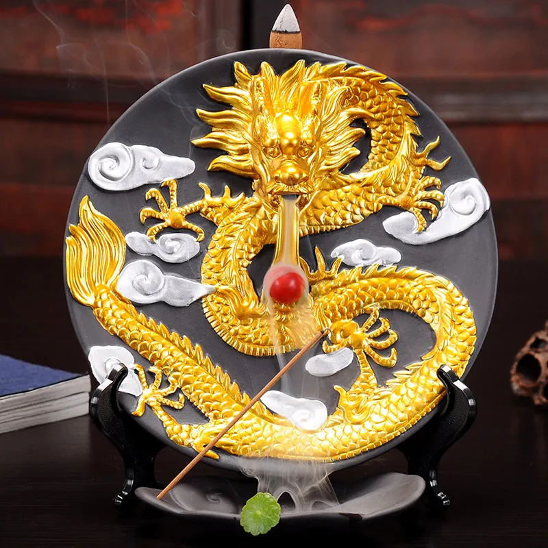S Home Decoration Ceramic Large Dragon Incense Burner Creative Living