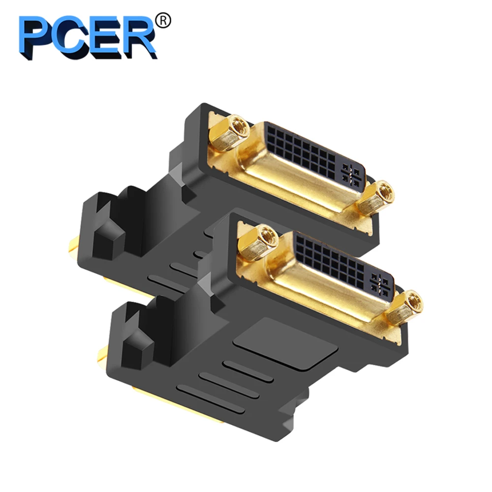PCER تحويل DVI الإناث إلى الإناث 1920*1080 وعاء ودعم شاشة عرض كمبيوتر شاشة عرض التلفزيون DVI محول DVI محول PCER تحويل DVI الإناث إلى الإناث 1920*1080 وعاء ودعم شاشة عرض كمبيوتر شاشة عرض التلفزيون DVI محول DVI محول