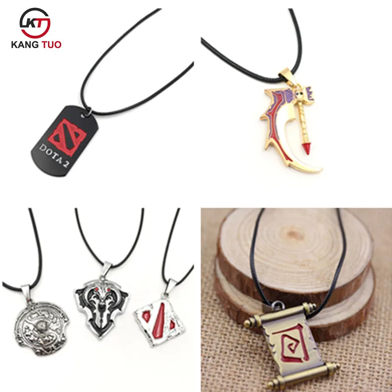 Hot Game Dota2 Transfer Scroll Champion Shield Immortal Vanguard Necklace Of Logo Series Choker Gifts | Украшения и аксессуары