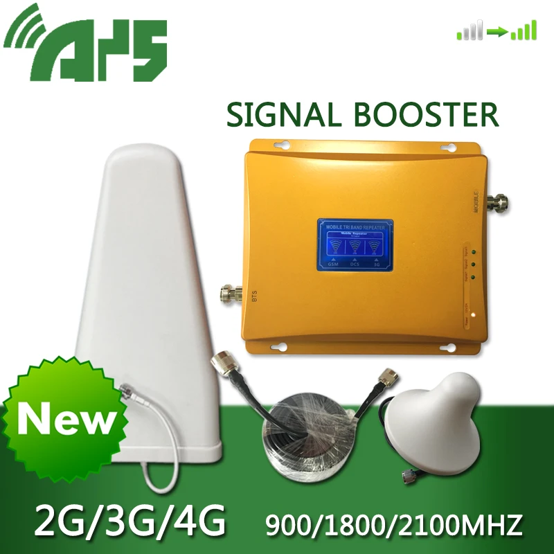 Усилитель мобильного сигнала 2g 3g 4g для диапазона частот 900 1800 2100 МГц ретранслятор