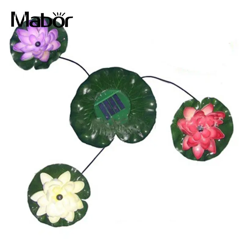 

LED Lotus Light Outdoor Solar Powered Multi-Colored LED Lotus Flower Lamp Pond Fountain Decoration Nightlights Drop Shipping