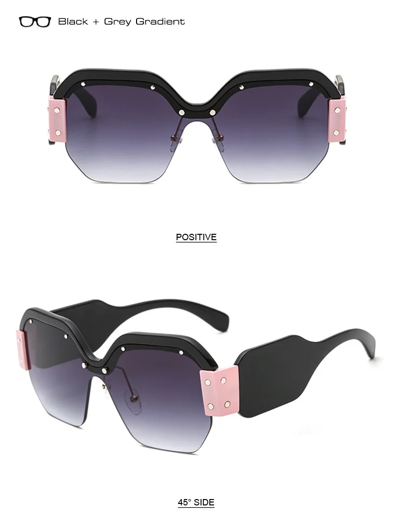 SHAUNA, новые цвета, модные женские солнцезащитные очки с полуоправой, мужские синие тонированные очки с квадратными линзами, UV400