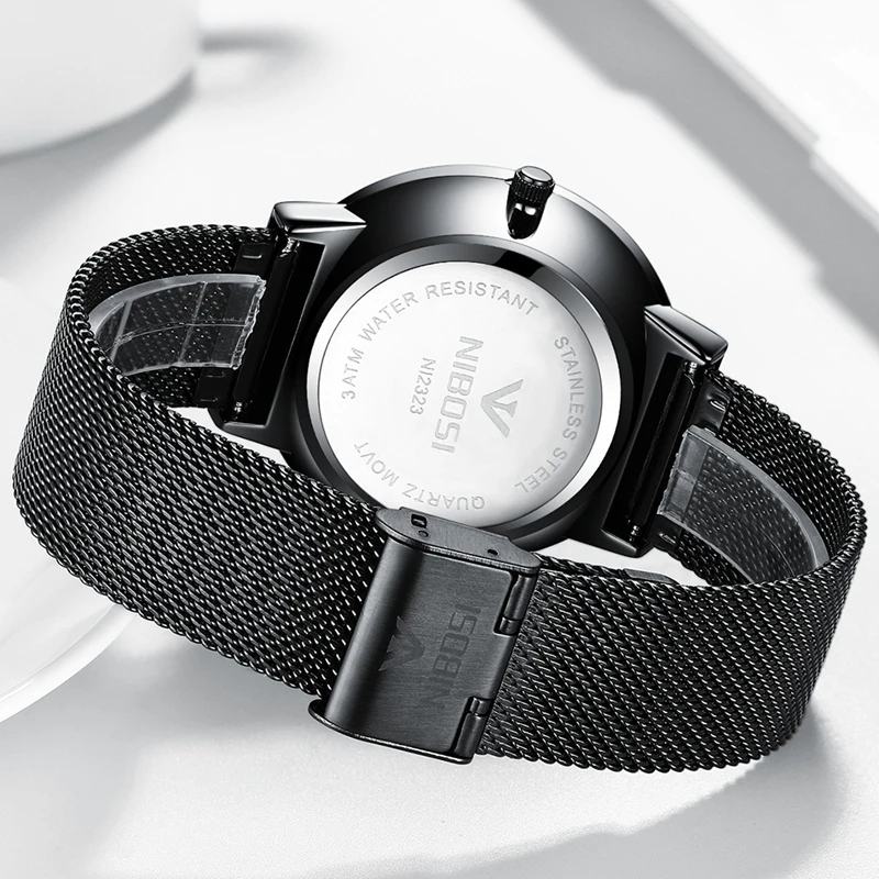 NIBOSI мужские часы женские Алмазные простые часы Лидирующий бренд Роскошные наручные часы водонепроницаемые мужские часы в деловом стиле Relogio Masculino