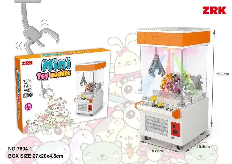 

596Pcs Creator Clip Doll Gift Machine DIY Building Blocks Diamonds Toys Compatible With Legoings LOZ ZRK7804
