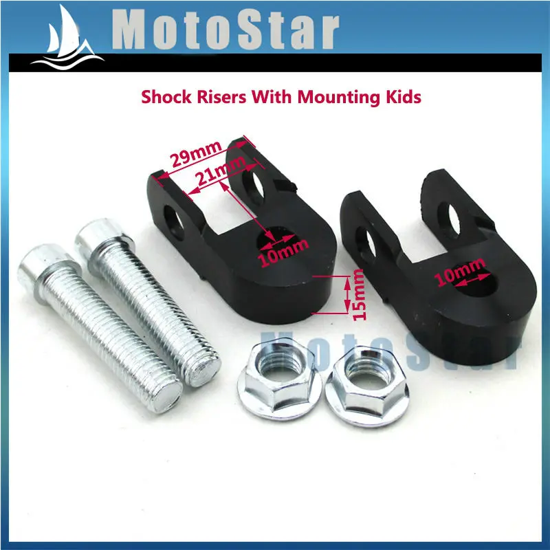 

CNC Aluminum Shock Absorber Extender Riser For CRF50 KLX110 TTR50 DRZ110 Pit Dirt Trail Motor Bike ATV Quad