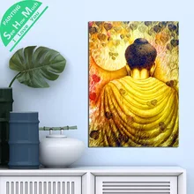 1 Шт. Лунный Свет Будды Лист Бодхи HD Печатные Холст Wall Art Плакаты и Принты Плакат Живопись