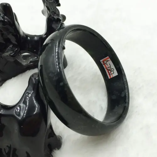 

Hot sale Free Shipping>>>>> Beautiful Fashion Fine 100% Natural Black Jade Gems Bangle Bracelet 56mm