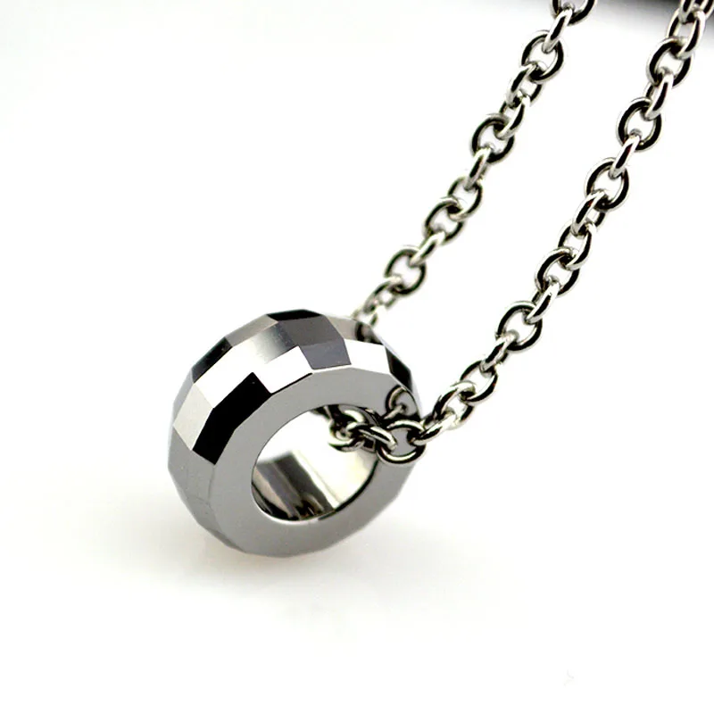 

Tungsten Carbide Lucky Beads, Fashion Jewelry Choker For Women Pendants Stainless Steel Necklace With Chain WTU013P
