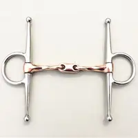 Stainless Steel Full Cheek Bit Twisted Copper Mouthpiece Horse Bit Equipment 12.3cm 2