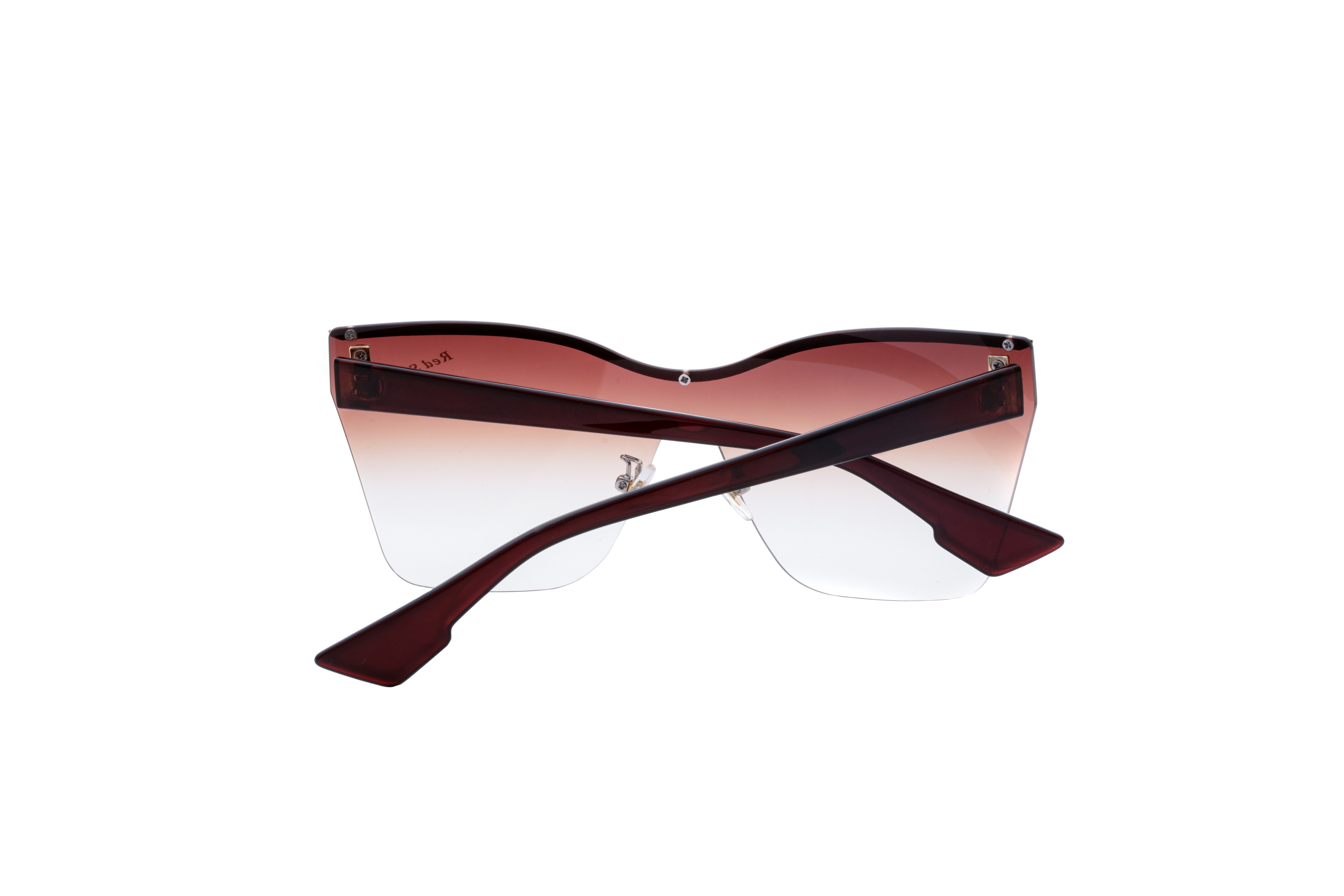 Red Son Shield Sunglasses Women Polarized Coating lens Unique gold border Gradient Goggles UV400 High Qulity With Accessories