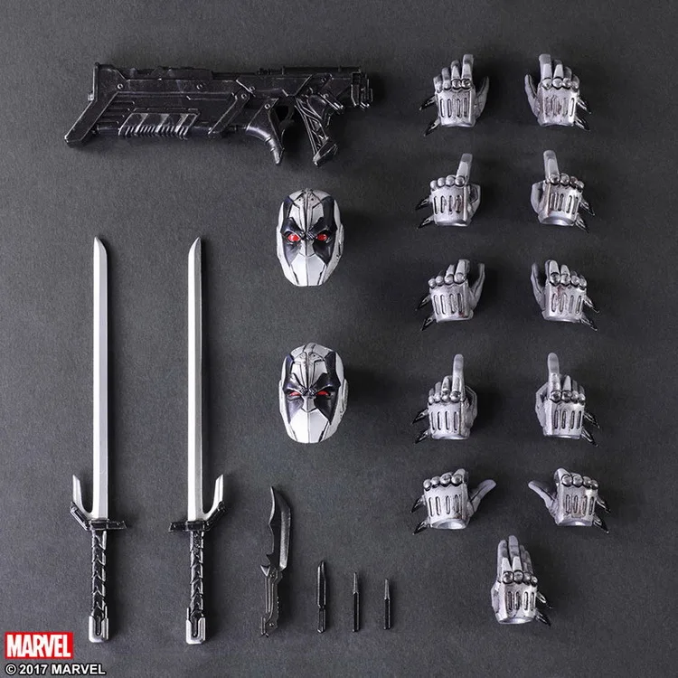 PLAY ARTS 27 см Marvel X-men Дэдпул X-FORCE серый фигурка модель игрушки