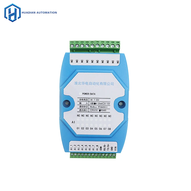 Изолированный RS485 модуль сбора данных Modbus RTU Коммуникационный преобразователь 0-10 В аналого-цифровой сигнал