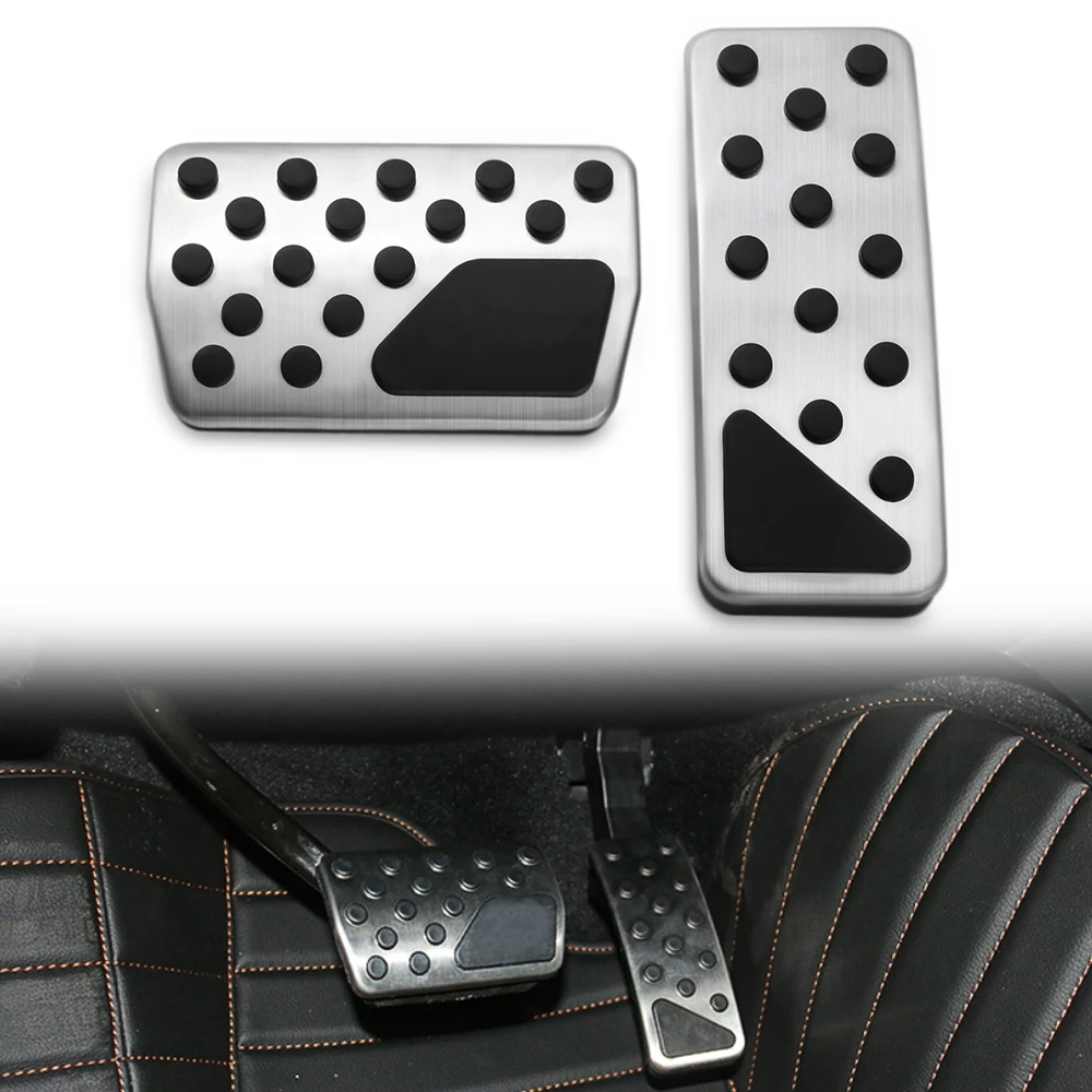 Stainless Steel Car Accessories Gas Brake Foot Rest Pedal For Jeep Grand Cherokee 2010-for Dodge Durango Modified Metal Pad car accessories car pedals stainless steel pedal cover