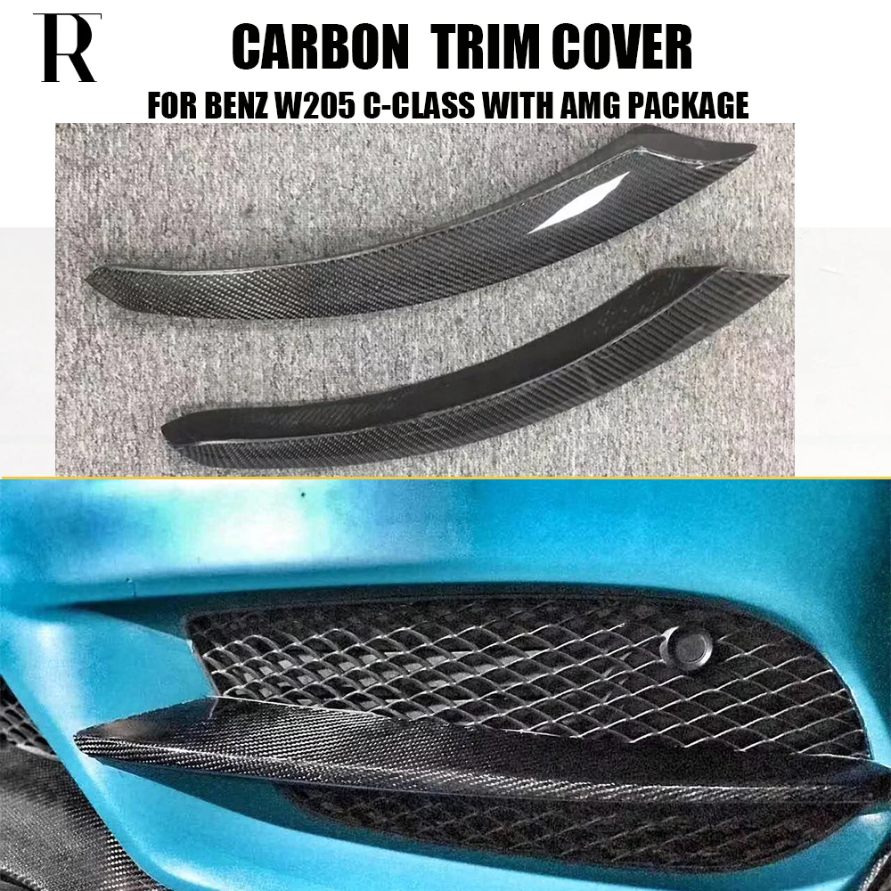 

Carbon Fiber Front Bumper Air Intake Grille Splitter Apron for Benz W205 C205 C200 C300 C43 with AMG Package 2DR & 4DR 15 - 18