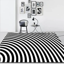 AOVOLL ковер для спальни современный модный черно-белый простой индивидуальный Асимметричный геометрический ковер для спальни ковер для гостиной ковер