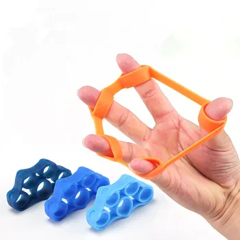 

Levels Finger Hand Grip Ring Gripper Strengthener Exerciser Trainer Resistance Band Fitness Expander Stretcher Silicone Ring 3