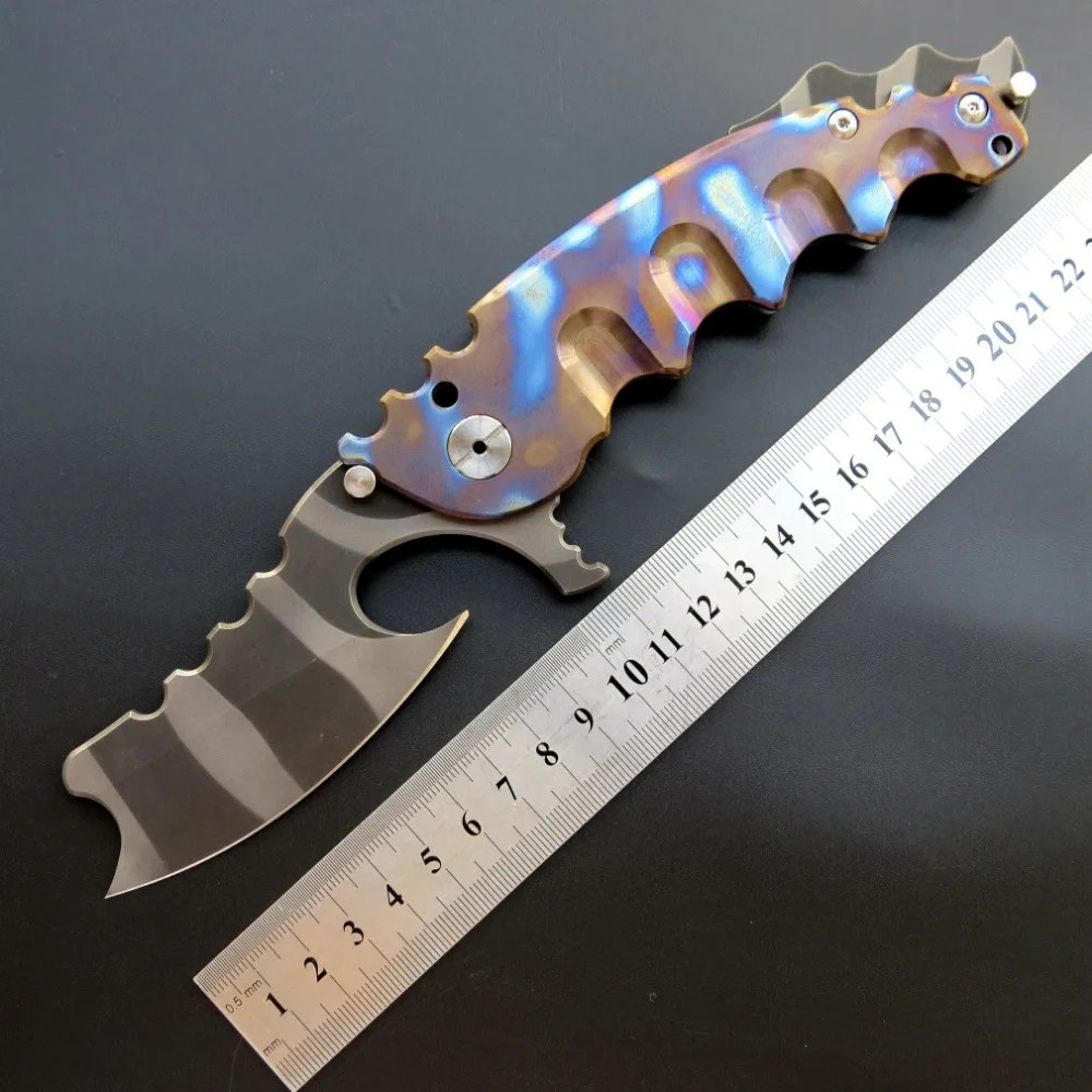 

Eafengrow EF907 58-60HRC D2 Blade TC4 Handle Folding knife Survival Camping tool Hunting Pocket Knife tactical edc outdoor tool
