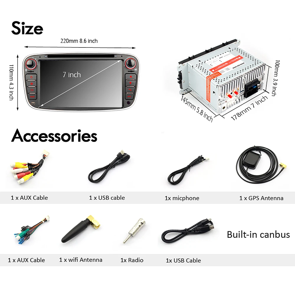 Sale A-Sure 7 Inch Android 8.0 Radio 8 Core 4GB RAM 16GB ROM DVD GPS Navigation For FORD/Focus/S-MAX/Mondeo/C-MAX/Galaxy/Fiesta/Kuga 4 Sale A-Sure 7 Inch Android 8.0 Radio 8 Core 4GB RAM 16GB ROM DVD GPS Navigation For FORD/Focus/S-MAX/Mondeo/C-MAX/Galaxy/Fiesta/Kuga 4
