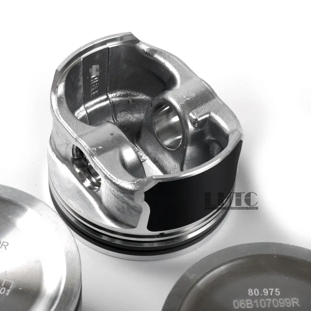 OE# 06B107065N Engine Pistons / Pins STD 81mm For Audi A4 / A4 TT / TT Quattro V W  Beetle Je tta Golf G TI 1.8T 20V