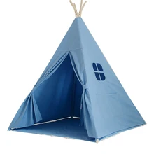 Прекрасный мультфильм вигвама ребенку играть в палатке дети вигвама игровой дом хлопок ткань дети играют в кровать для синего цвета